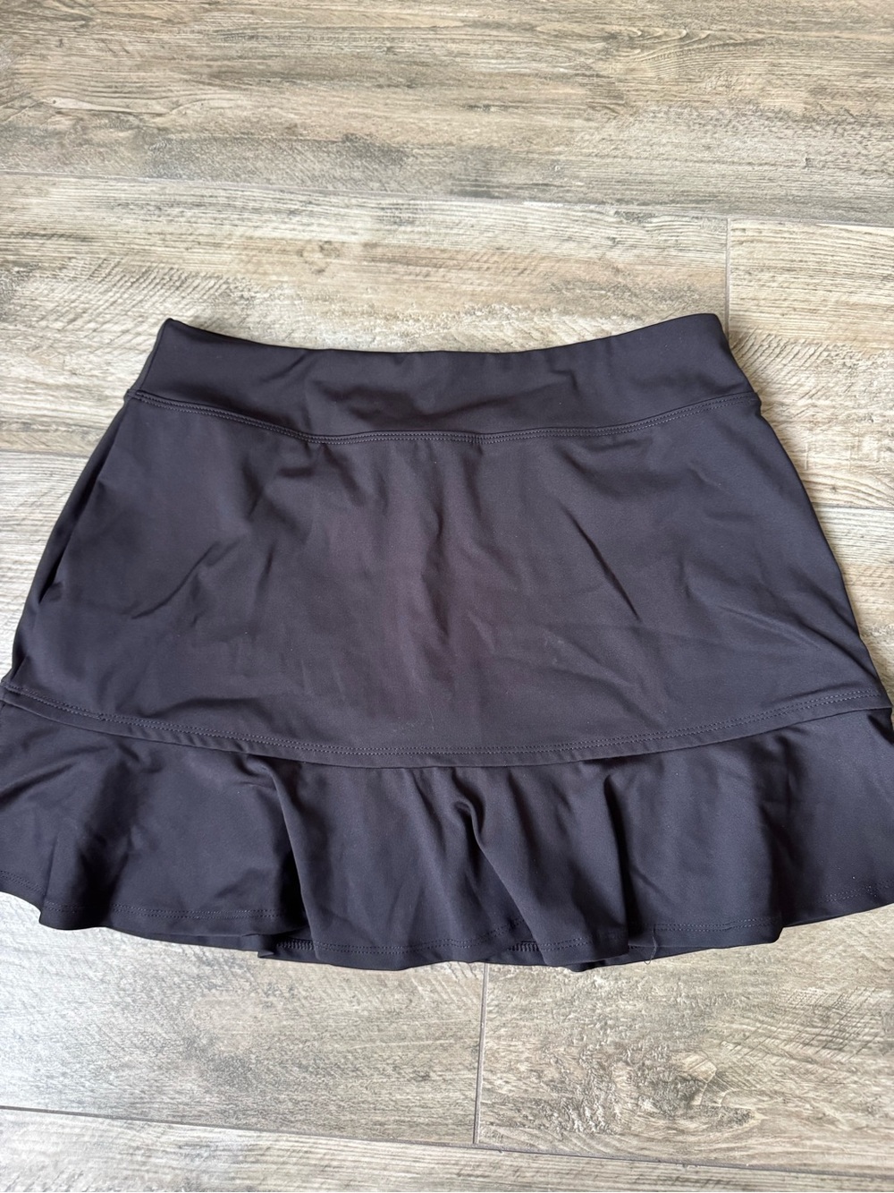 Tommy Bahama Black Ruffle Hem Skater Golf Skirt - black